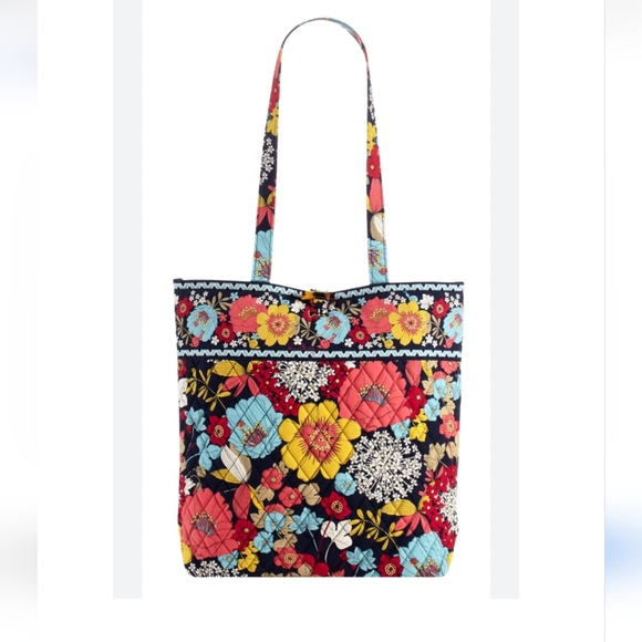 Vera Bradley Happy Snails Vera floral tote reversible - Picture 1 of 16